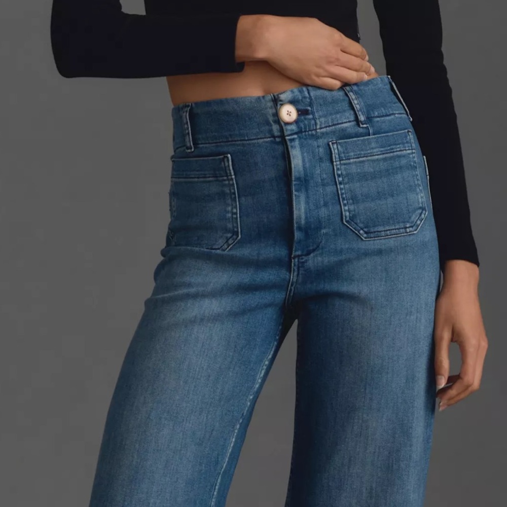 Anthropologie Pilcro Jeans - Pilcro The Skipper Cropped Wide-Leg Jeans